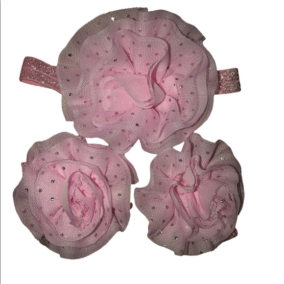 Newborn Size 0-6M tutu with shoes and headband - Picture 2 of 2